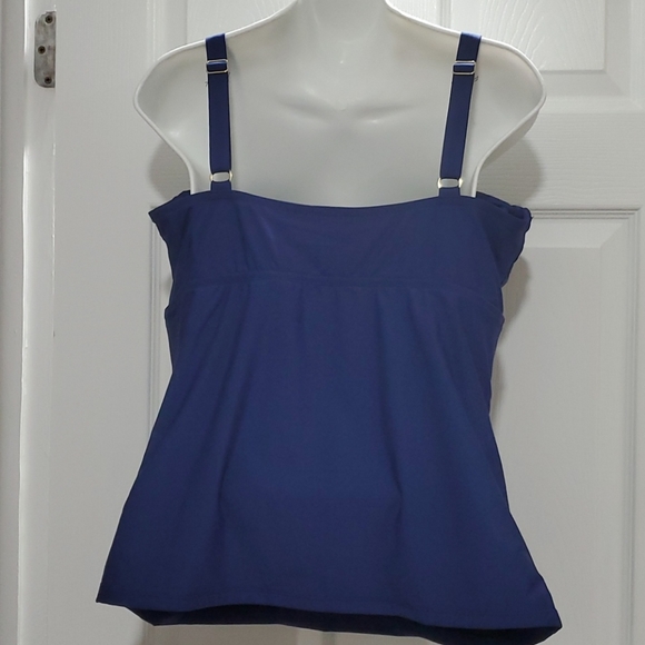 EUC ALEX MARIE Navy Swim Takini With Underwire, Adjustable Straps Size XL - Picture 3 of 9